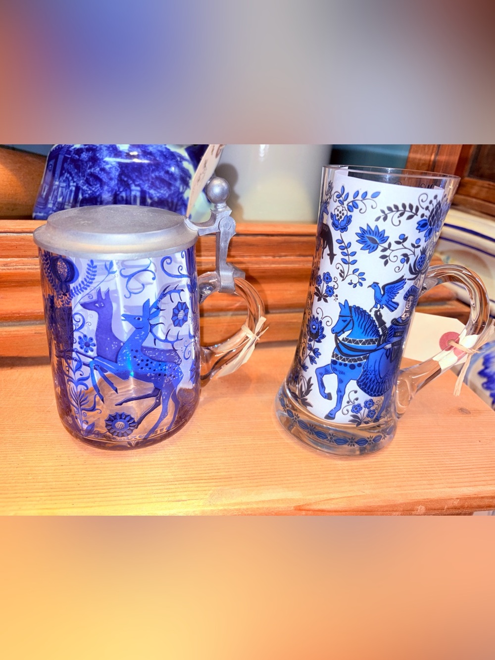 German Glass Steins